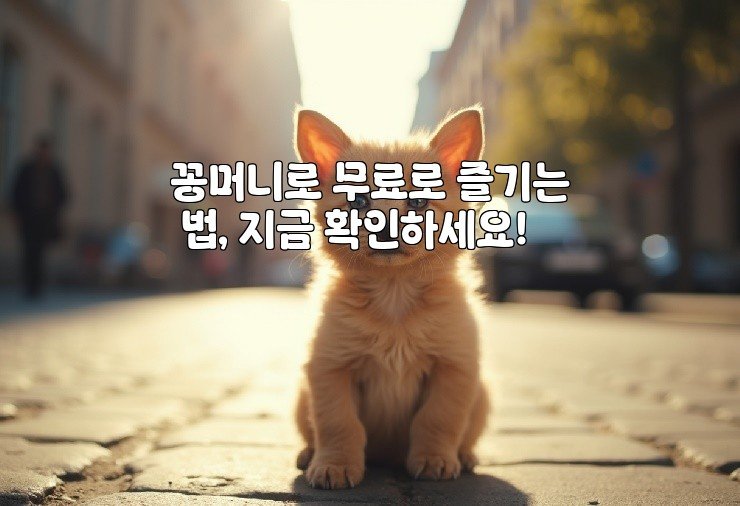 꽁머니로 무료로 즐기는 법, 지금 확인하세요!